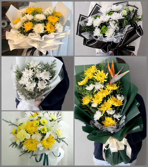 湖北黄冈市黄梅县孔垄镇邢圩村白事花束代送